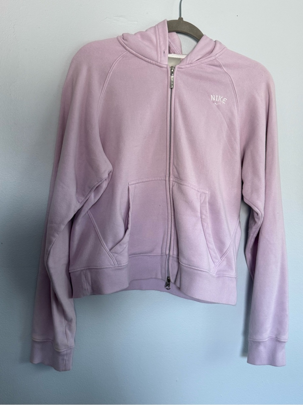 Nike Women's Light Pink Full-Zip Hooded Jacket
